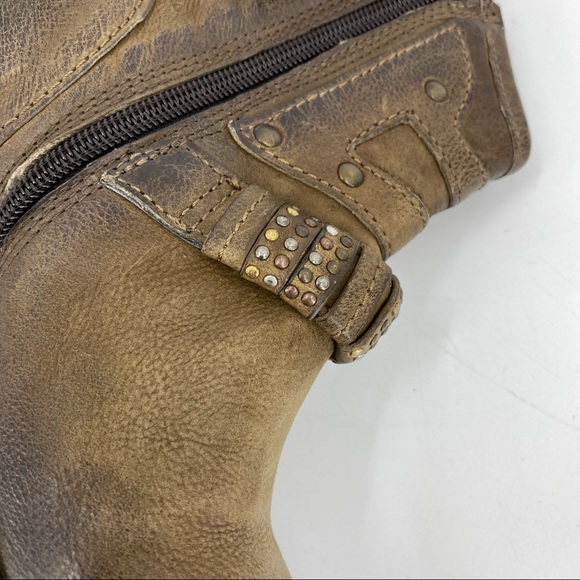 MJUS leather moto ankle booties distressed look - Picture 4 of 8